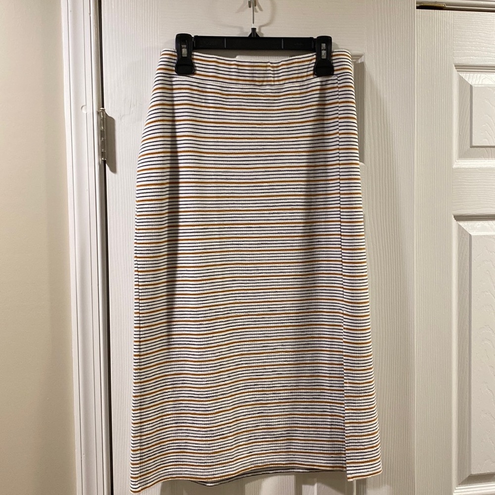 Loft Striped Maxi Skirt; size XL; NWT